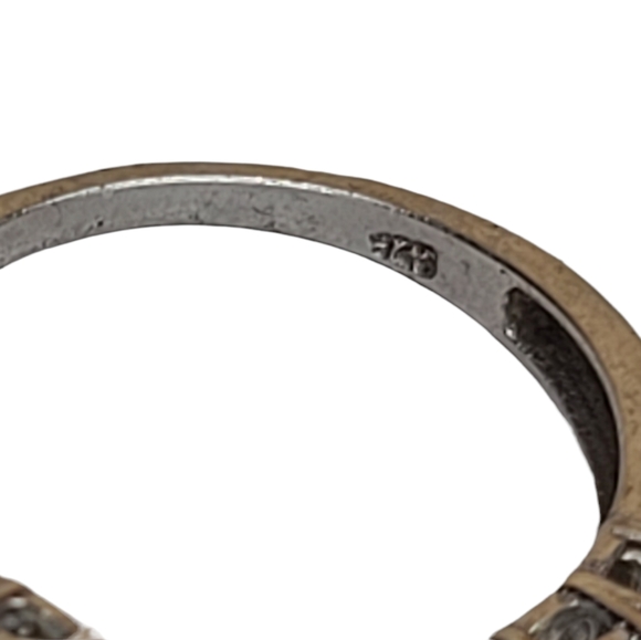 Crystal blue sterling silver ring - Picture 4 of 8